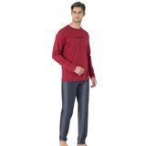 pierre cardin paris Pierre Cardin Pamuk Pijama Takım, L, PC6095PENT, Bordo, erkek