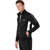 pierre cardin paris Pierre Cardin Pamuklu Kutulu Önden Fermuarlı Eşofman Takımı, 2XL, PCC7135, Siyah, erkek