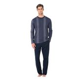 pierre cardin paris Pierre Cardin Pamuklu Pijama Takımı, 2XL, QP6K1E0K5R, Lacivert, erkek