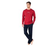 pierre cardin paris Pierre Cardin Pamuklu Pijama Takımı, 2XL, THCL1VR01PC, Bordo, erkek