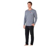 pierre cardin paris Pierre Cardin Pamuklu Pijama Takımı, 2XL, THCL6VR03PC, Koyu Gri, erkek