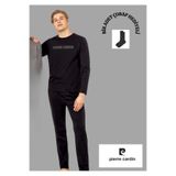 pierre cardin paris Pierre Cardin Pamuklu Pijama Takımı, 2XL, THCLVR63PC, Siyah, erkek