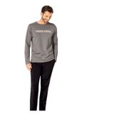 pierre cardin paris Pierre Cardin Pamuklu Pijama Takımı, L, THCLVR63PC, Koyu Gri, erkek