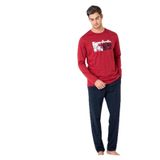 pierre cardin paris Pierre Cardin Pamuklu Pijama Takımı, L, THCLVR66PC, Bordo, erkek