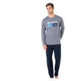 pierre cardin paris Pierre Cardin Pamuklu Pijama Takımı, L, THCLVR66PC, Koyu Gri, erkek
