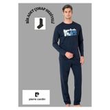 pierre cardin paris Pierre Cardin Pamuklu Pijama Takımı, L, THCLVR66PC, Lacivert, erkek