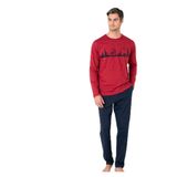 pierre cardin paris Pierre Cardin Pamuklu Pijama Takımı, M, THCL6VR04PC, Bordo, erkek
