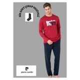 pierre cardin paris Pierre Cardin Pamuklu Pijama Takımı, M, THCLVR66PC, Bordo, erkek