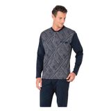 pierre cardin paris Pierre Cardin Pamuklu Pijama Takımı, S, QP6K1E0K8R, Lacivert, erkek