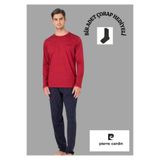pierre cardin paris Pierre Cardin Pamuklu Pijama Takımı, S, THCL9VR6PC, Bordo, erkek