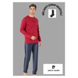 pierre cardin paris Pierre Cardin Pamuklu Pijama Takımı, S, THCLVR65PC, Bordo, erkek