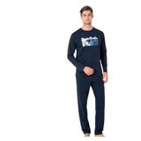 pierre cardin paris Pierre Cardin Pamuklu Pijama Takımı, XL, THCLVR66PC, Lacivert, erkek