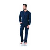 pierre cardin paris Pierre Cardin Pamuklu Uzun Kollu Pijama Takımı, M, 5435435321432, Lacivert, erkek