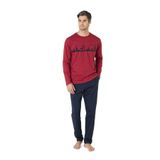 pierre cardin paris Pierre Cardin Pijama Takımı Pamuklu, M, P6C1C0C4C, Bordo, erkek
