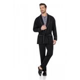 pierre cardin paris Pierre Cardin Robdöşambırlı 3'lü Kutulu Damat Çeyiz Seti, XL, Q5.U.6O.K0.K.A5.P.C, Siyah, erkek