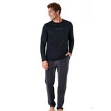 pierre cardin paris Pierre Cardin Uzun Kollu Pamuklu Pijama Takımı, S, 6.SO.0.WE.9.TO.5.P.C, Siyah, erkek