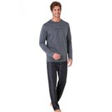 pierre cardin paris Pierre Cardin Uzun Kollu Pamuklu Pijama Takımı, XL, 6.SO.0.WE.9.TO.5.P.C, Füme, erkek