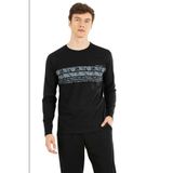 pierre cardin paris Pierre Cardin Uzun Kollu Pijama Takımı, XL, PCE6034, Siyah, erkek
