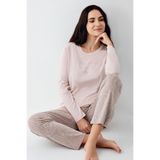 pierre cardin paris Pierre Cardin Uzunkol Pijama Takım, S, SS-PCK9096-REN, Pembe, kadın
