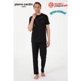 Pierre Cardin Paris Premium Erkek Bisiklet Yaka Rahat Kesim Pamuklu Kısa Kollu Gündelik Pijama Takım