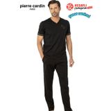 Pierre Cardin Paris Premium Erkek V Yaka Cepli %100 Pamuklu Penye Rahat Kalıp Kısa Kollu Pijama Takım