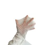 Pierre Cardin Paris Susanne Beyaz Desenli Fileli Şık Modern Külotlu Çorap