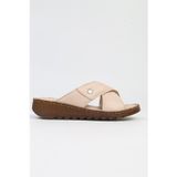Pierre Cardin® | PC-5128-3013 Krem-Kadın Topuklu Terlik