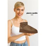 Pierre Cardin ® | Pc-52709-3861 Kadın Panduf İçi Sıcak Tutan Pelüş Kürk - Bot Vizon