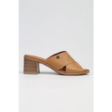 Pierre Cardin® | PC-7219 - 3807 Taba-Kadın Topuklu Terlik