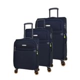 Pierre Cardin PC6000 Ultra Light Hafif Lüx Kumaş Lacivert 3'lü Valiz Seti