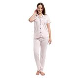 Pıerre Cardın PC7715 Bayan Kısa Kollu Gömlek Pijama Somon