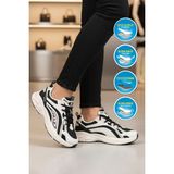 Pierre Cardin PCI-11369 G Beyaz-Siyah Unisex Spor Ayakkabı - Beyaz - Siyah