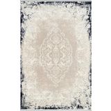 Pierre Cardin Pier Zen HG01A Krem Lacivert Viskon Akrilik Yumuşak Leke Tutmaz Silinebilir Halı KREM MAVİ 200 x 290