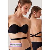 Pierre Cardin Pisa Push-Up Straplez Sütyen 6027 - 90B - Siyah