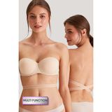 Pierre Cardin Pisa Push-Up Straplez Sütyen 6027 - 90B - Ten
