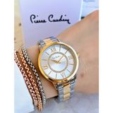 Pierre Cardin PR.08.KD.2007 Silikon Kordon Kadın Kol Saati 30 mt Su Gecirmez - Gri - Altın
