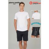 Pierre Cardin Premium Erkek Çizgili Pamuklu Rahat Kalıp Kısa Kollu Şortlu Pijama Takım Çorap Hediye