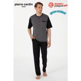 Pierre Cardin Premium Erkek Jakarlı Kısa Kollu Şortlu Kutulu Damat Çeyiz/Günlük 3'Lü Pijama Takım
