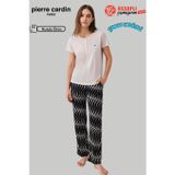 Pierre Cardin Premium Kadın Büyük Beden Modal Pamuklu Rahat Kalıp Kısa Kollu Pijama Takım