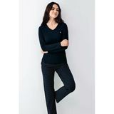 Pierre Cardin Premium Kadın Modal Pamuklu Puantiyeli V Yaka Uzun Kollu Pijama Takımı