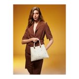 Pierre Cardin Premium Line Bej Monogram Kadın Omuz Çantası 05PO25Y10325