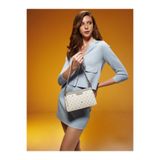 Pierre Cardin Premium Line Beyaz Monogram Kadın Çapraz Omuz Çantası 05PO25Y10336