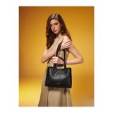 Pierre Cardin Premium Line Siyah Monogram Kadın Omuz Çantası 05PO25Y10312