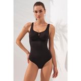 Pierre Cardin Riva Balenli Büyük Beden Mayo Siyah 231129 - 44