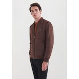 Pierre Cardin Roul Klasik Fermuarli Regular Fit Erkek Suni Deri Süet Mont - Kahve - 54