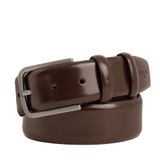 Pierre Cardin Rugan Deri Erkek Kemeri (En 3,5 cm) PC100A (Kahve Rugan, 110 CM)