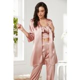 Pierre Cardin Saten 3'lü Kadın Pijama Takımı - 2075