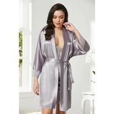 Pierre Cardin Saten Dantelli Gecelik Sabahlık Takım 4280 Royal