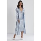 Pierre Cardin Saten Dantelli Gecelik & Sabahlık Takım - 4370 - Mist