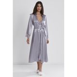 Pierre Cardin Saten Dantelli Gecelik & Sabahlık Takım - 4370 - Royal